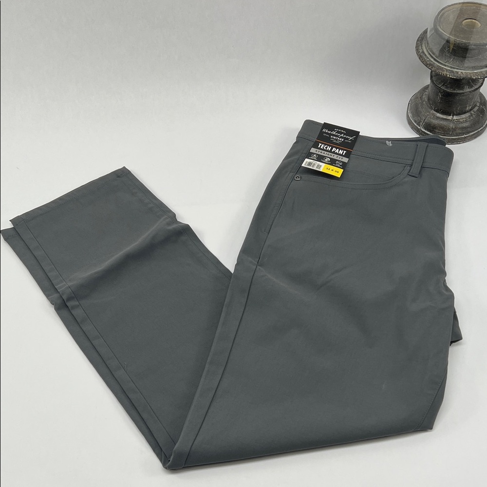Weatherproof Men's Gray vintage tech pants, straight fit Pants